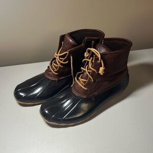 Sperry Top Sider Women's Size 12 Brown Waterproof Saltwater Duck Boot